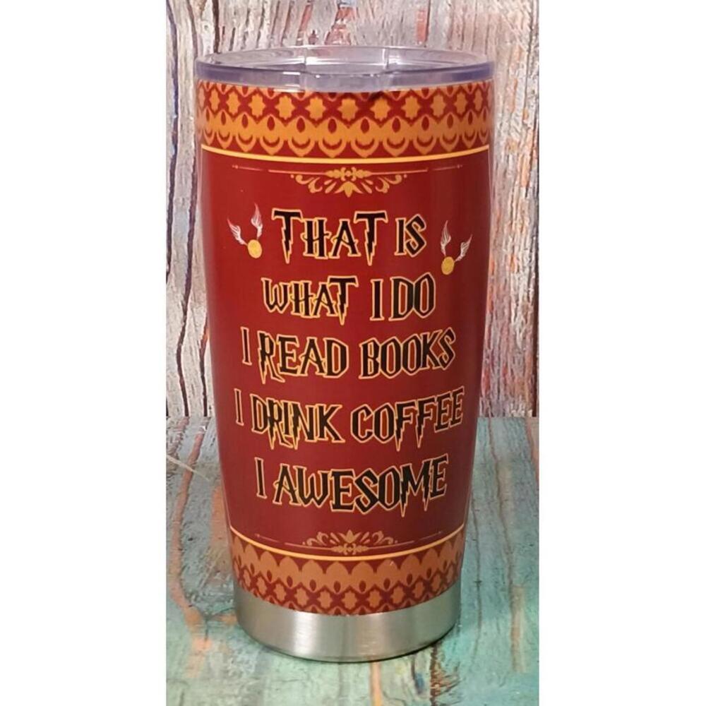 Cat Book Lovers 20‎ oz Double Wall Insulated Tumbler - NEW